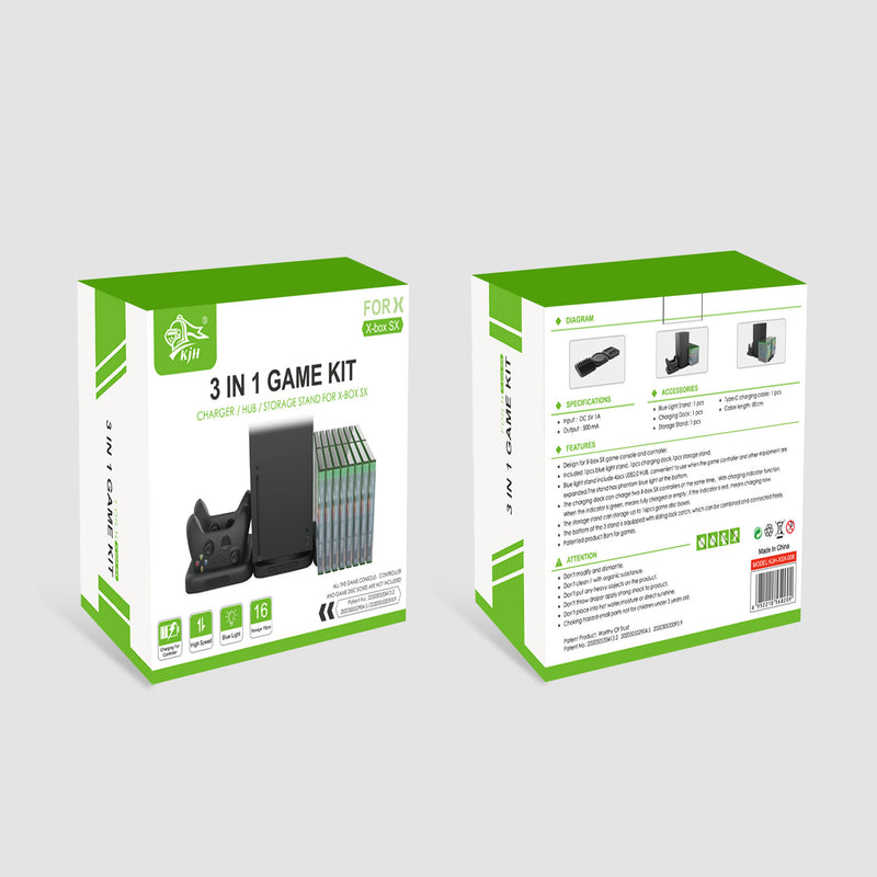 Main unit base handle charging station with two controllers charging